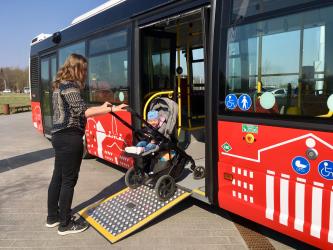 Ramp for boarding Urban Bus in Tartu