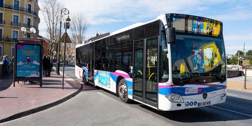 Bus at stop