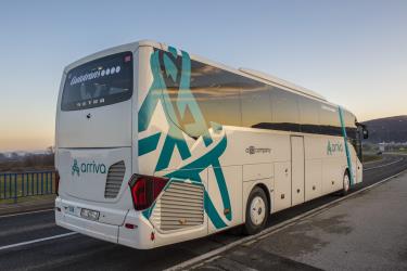 Bus back view