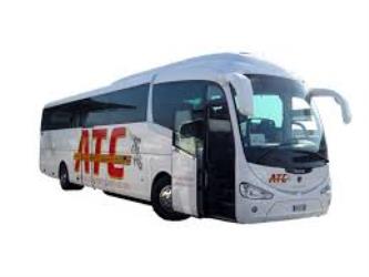 Bus front and side view
