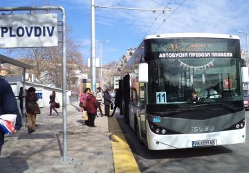 At bus stop Plodiv