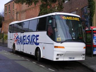 Travelsure White Bus Exterior