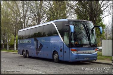Bus front and side view