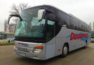 Bus front and side view