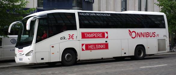 An Onnibus bus in Tampere
