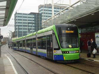 Tram 2558 at East Croydon