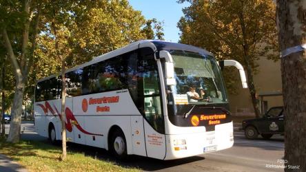 Bus side and front view