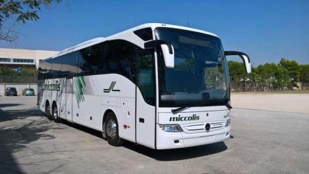 Bus front and side view