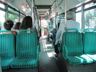 Inside a RATP bus