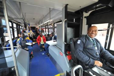 Bus interior
