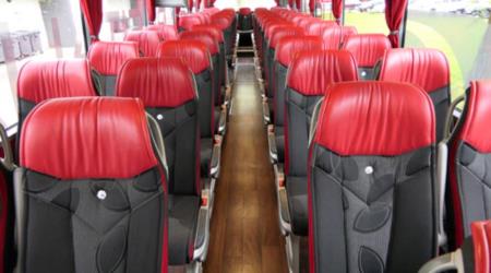Bus interior showing seating