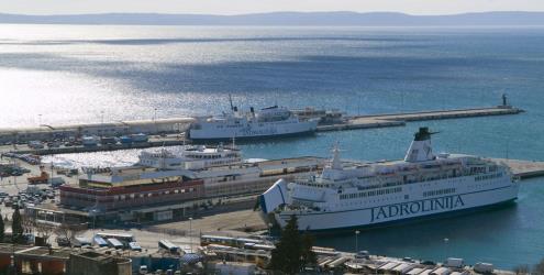 Split Ferry port view
