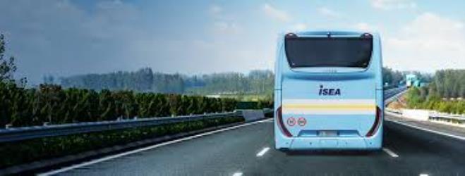 Bus back view