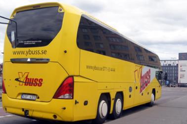 Bus rear and side view