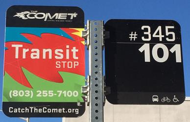 Bus stop sign