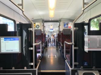 Interior of a Sihltal Zürich Uetliberg Bahn