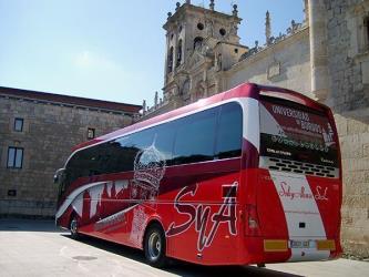 Bus rear and side view