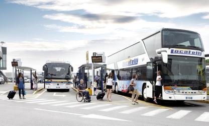 Buses at the airport