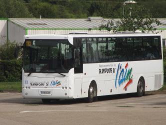 Bus front and side view