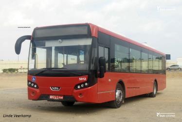 City bus front and side view