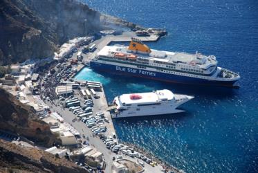 blue star ferry paros to santorini