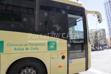 Bus exterior showing entry door