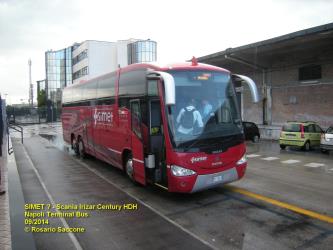 Bus front and side view