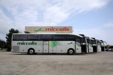 Bus exterior side view