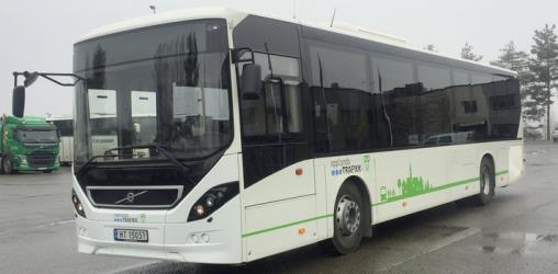 Bus front and side view