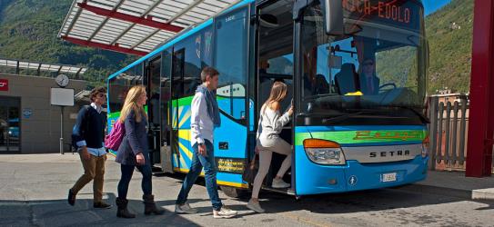 Boarding the bus