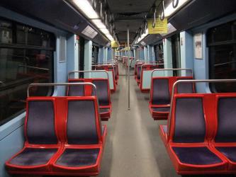 Interior of Metro Lisboa Train