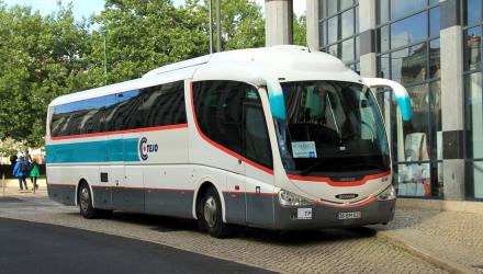 Bus side and front view