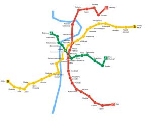 Prague subway map