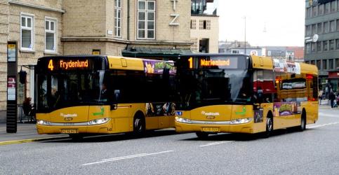 Two city buses