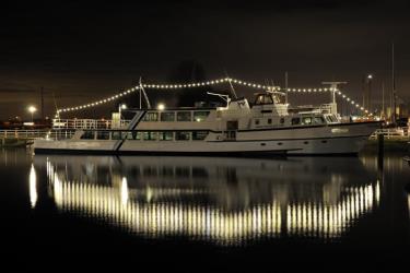 Ferry in the night