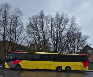 Side view of bus