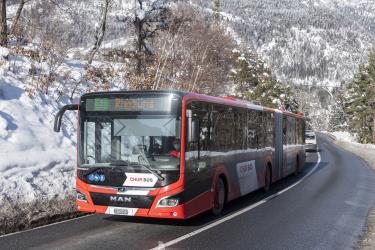 Chur Bus in Winter