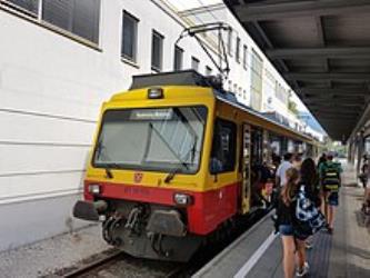 Montafonerbahn in 2018 on the dead end track  in Bludenz