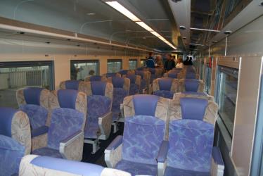 Interior of a Red Service (second class) carriage