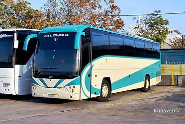 Bus front and side view