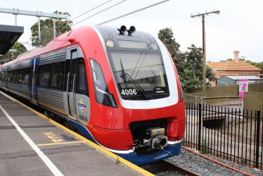 Electric railcar at Goodwood Station
