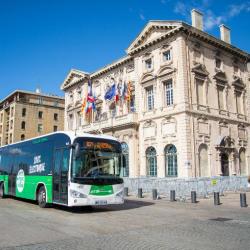 Bus side and front view