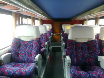 Bus interior semicama