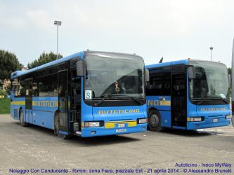 Buses front and side view