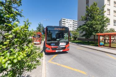 Chur Bus in the residential area
