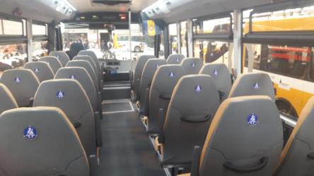 Seating on bus for people with reduced mobility