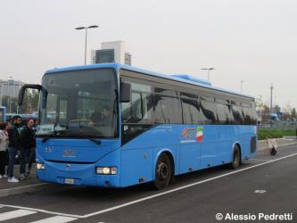 Bus front and side view