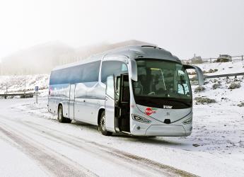 Bus front and side view