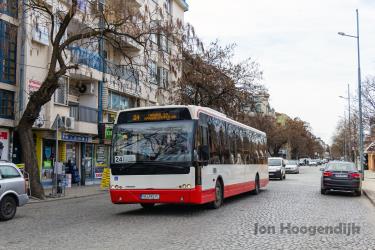Bus front and side view route 24