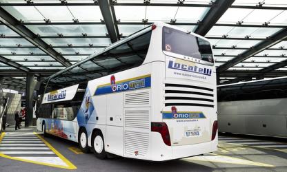 Bus rear and side view